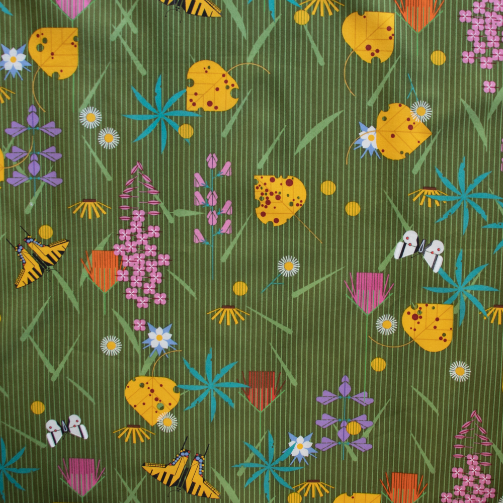 Charley Harper for Birch Organic, Rocky Mountains, Mountain Flowers