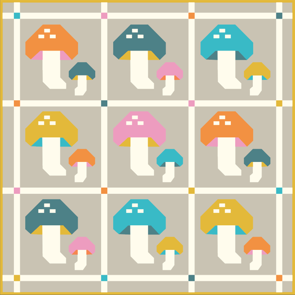 Forest Fungi Quilt Bundle Spring Spores